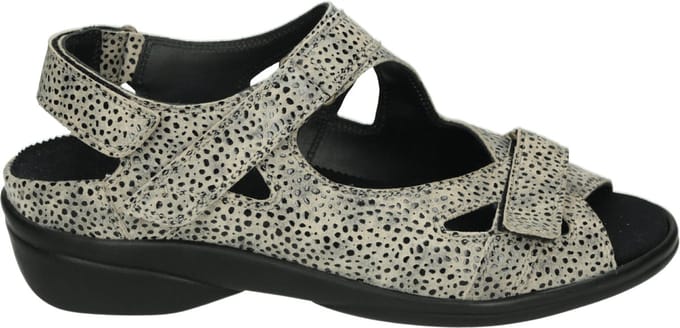 Durea - 7258 K - Platte sandalenDames Sandalen - Kleur: Taupe - Maat: 38.5