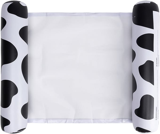 Swim Essentials - waterhangmat - 117 cm - Zwart/Wit - Koeienprint- suntanner