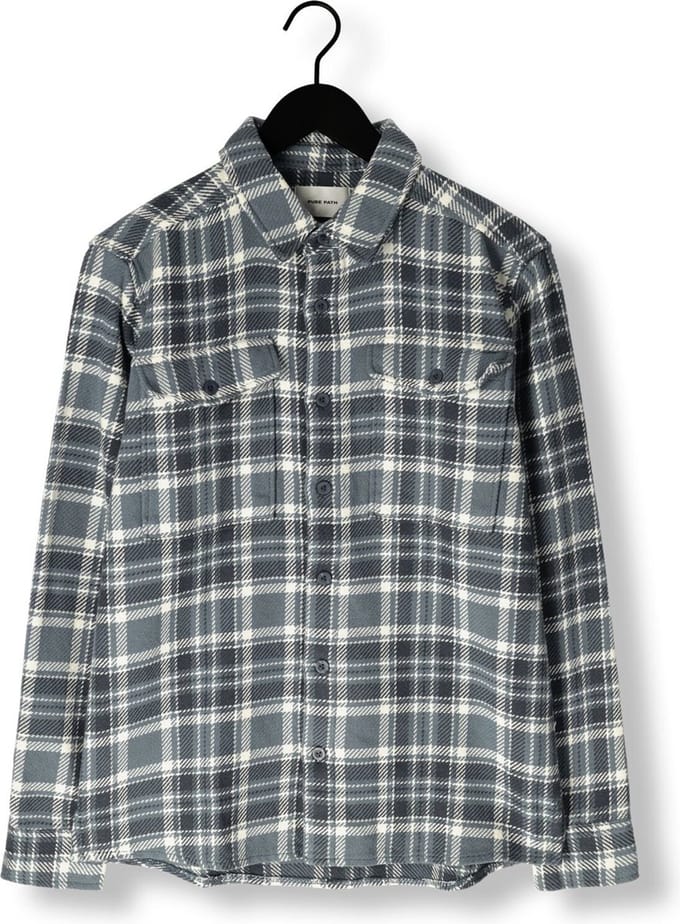PURE PATH Regular Fit Shirts Over201 Overshirts Heren - Blauw - Maat XXL