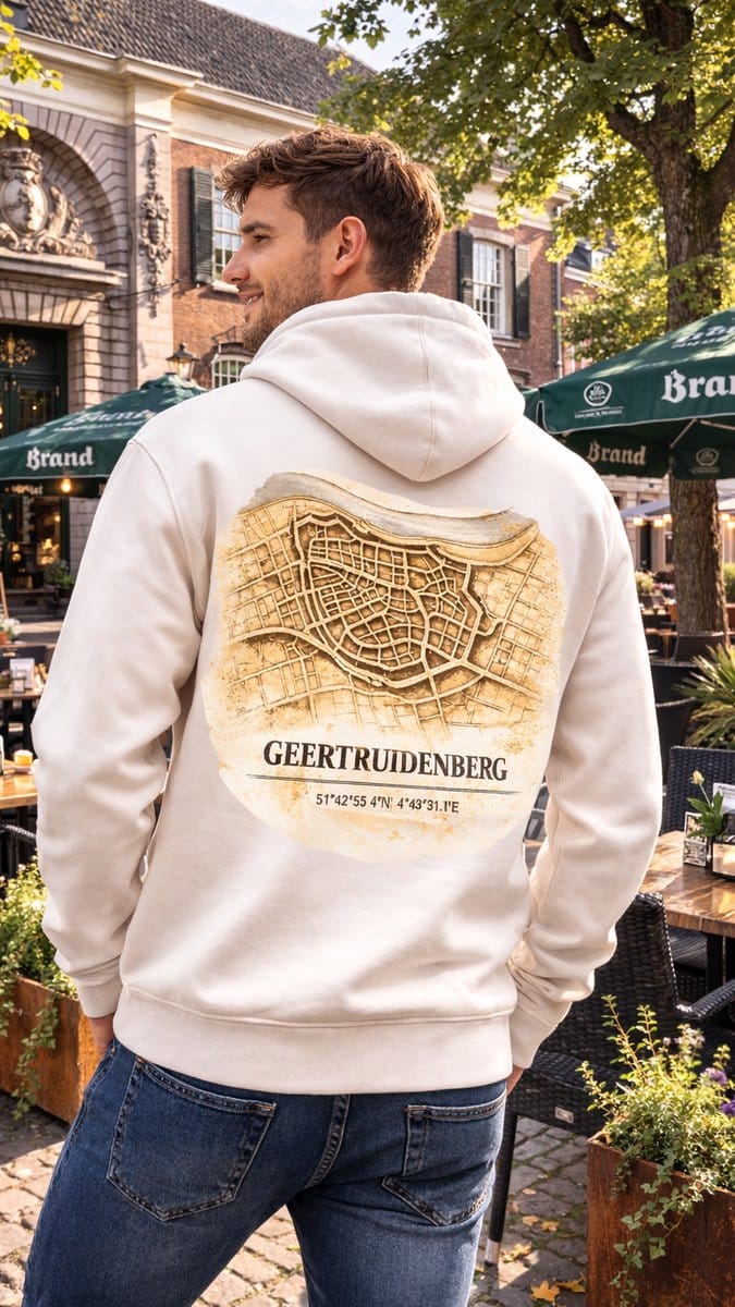 Geertruidenberg Map Hoodie – Ivory Maat XL
