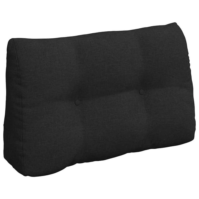 vidaXL - Rugkussen - Zwart - 80 - x - 50 - x - 24 - cm - Stof