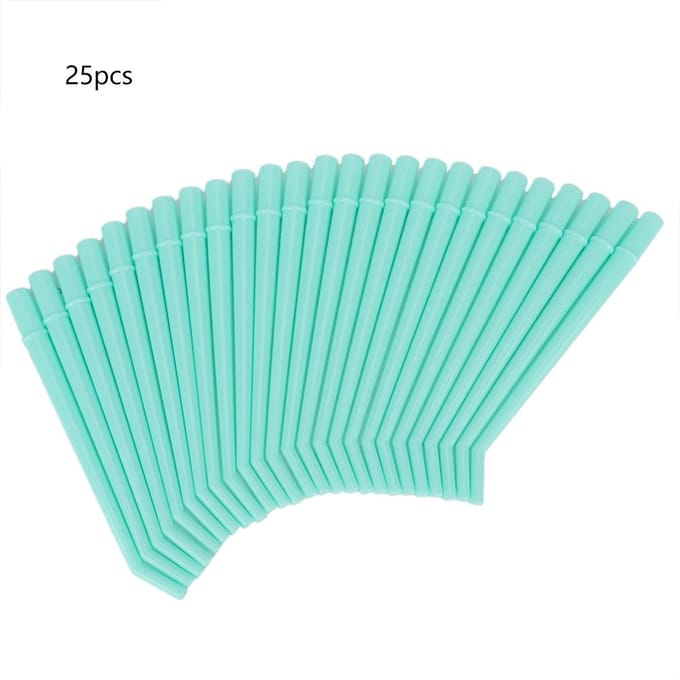 Kit de 25 embouts d'aspirateur chirurgical dentaire à usage unique (Vert Grand) blue