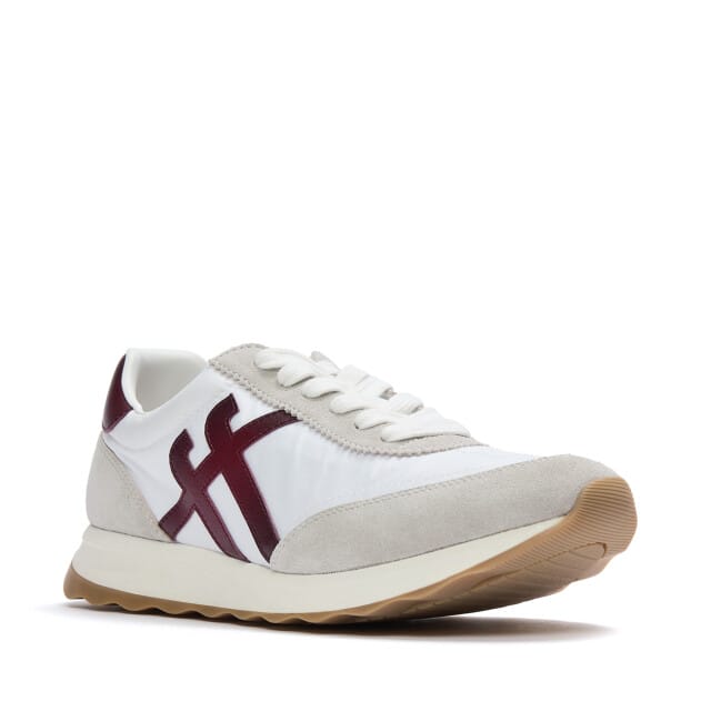FitFlop Retro-Q FF sneakers van stof/suède Urban Wit/Donker Merlot WIT - Maat 41