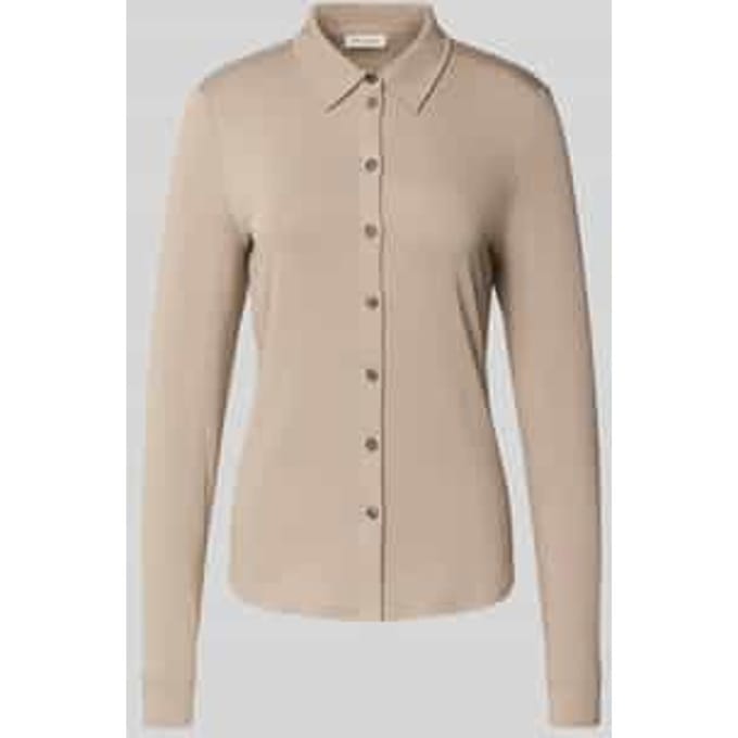 Regular fit overhemdblouse van viscosemix