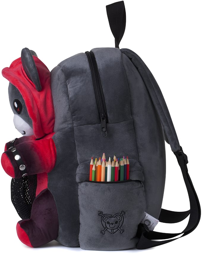 Corimori Ember the Punk Teddy Unisex Rugtas - zwart/paars - Standard