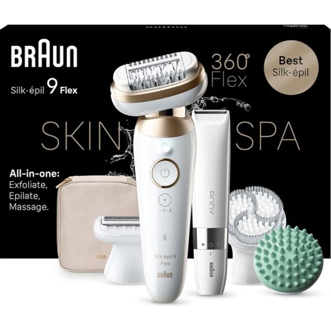 Braun Silk·épil 9 Flex SkinSpa - Epilator met Ladyshave opzetstuk - type 9-481 3D - Wit/Goud
