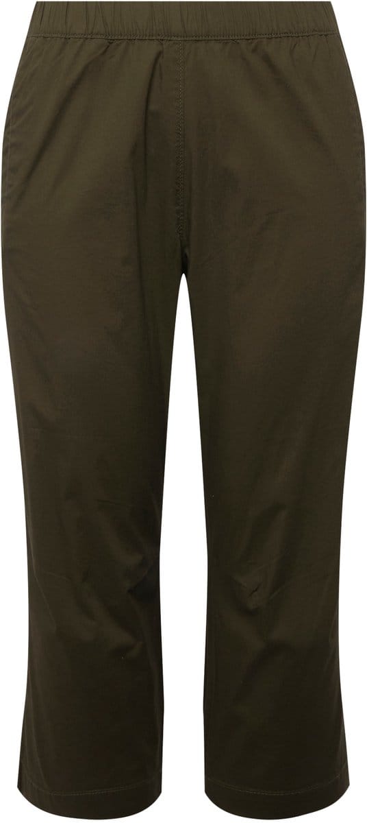 Ulla Popken - Dames - 7/8-broek Ruby voorgevormde knieën rechte pijpen - Bosgroen - Maat 56