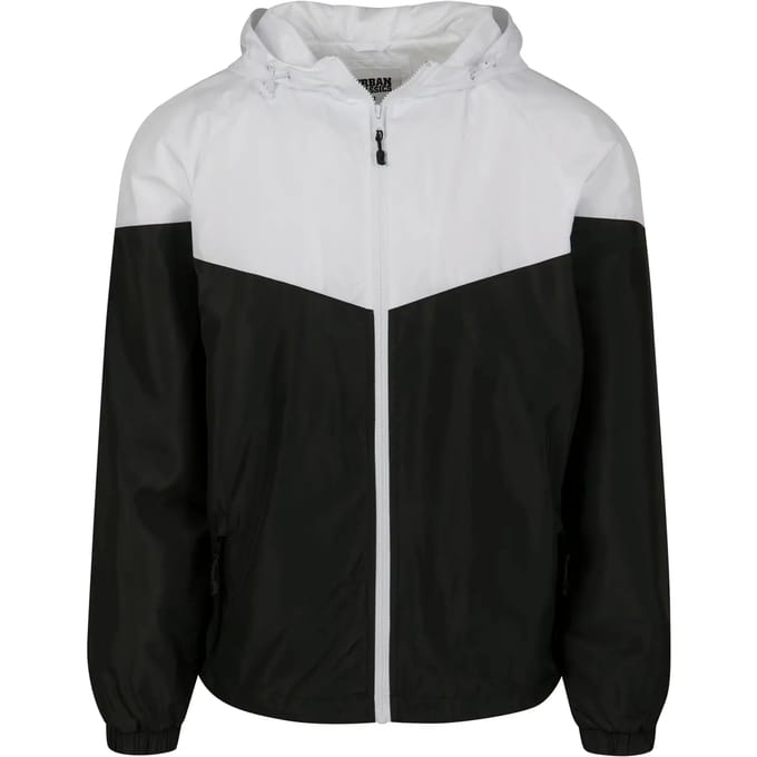 Urban Classics 2-Tone Tech Windrunner Windbreaker zwart-wit S Polyester - Basics
