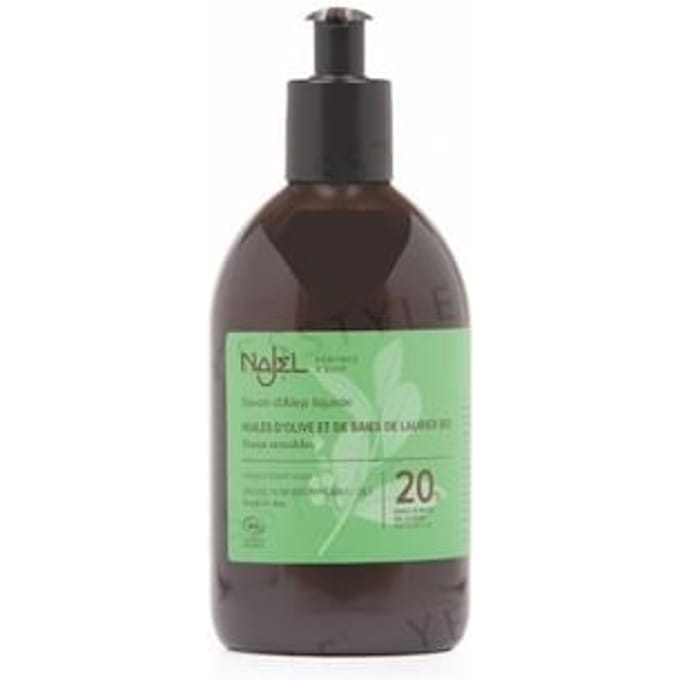 Najel Aleppo Zeep liquid laurier 20% pompfles 500 Milliliter