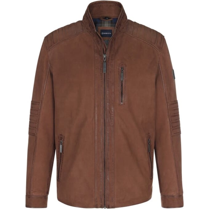 Babista herren Leren Jack - 48 - cognac - Plus Size
