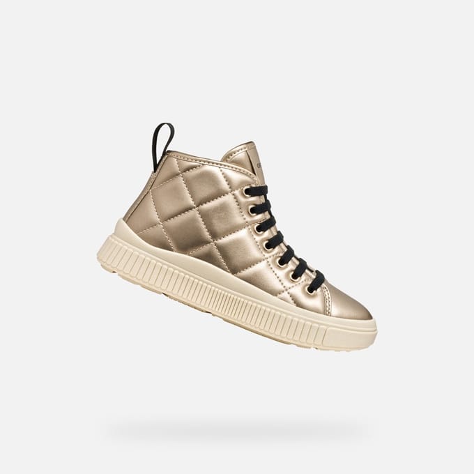 GEOX LAQUINNY MEISJES Sneakers - PLATINA - Maat 37