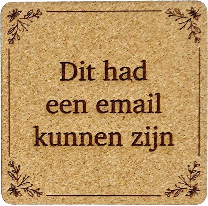 Kurken Onderzetter Email - Glazen Onderzetters - Gegraveerd - Tilburgs