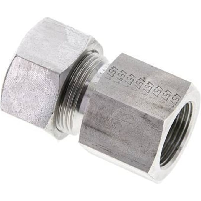 18L & M22x1.5 RVS Rechte Snijringkoppeling Binnendraad 315bar ISO 8434-1