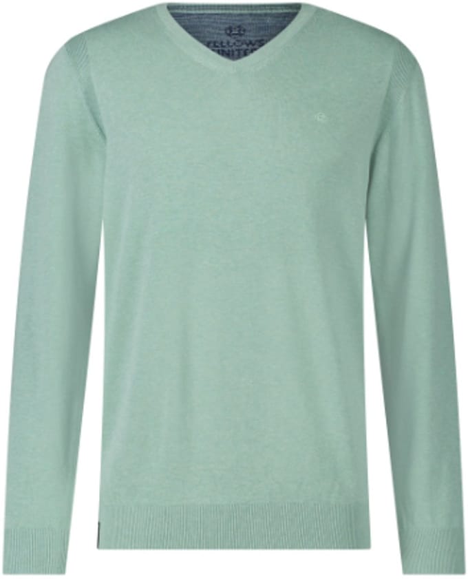 Fellows United Pullover V-neck Iconic Basics Mid green (99.1102 -175)