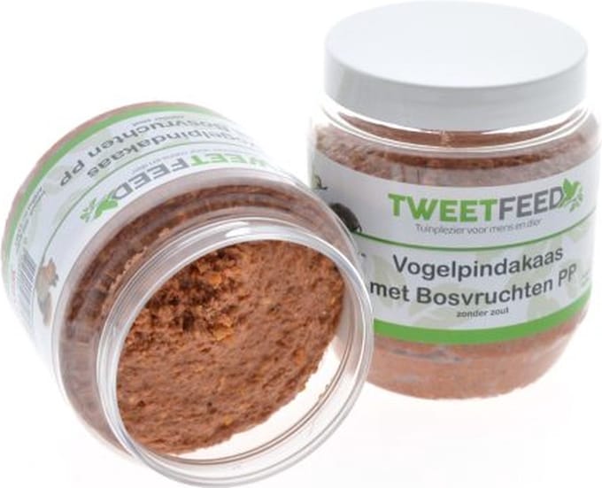 Tweetfeed Vogelpindakaas Bosvruchten 350 gram PP 6 stuks