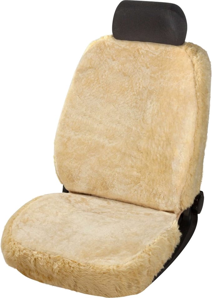 Walser Autostoelhoes Lamsvel Monette beige - 1 stuk