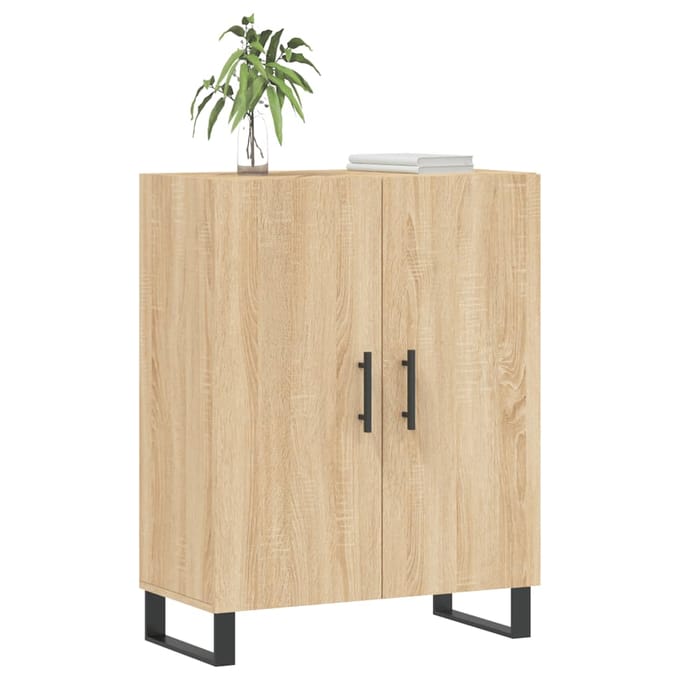 vidaXL - Dressoir - 69,5x34x90 - cm - bewerkt - hout - sonoma - eikenkleurig