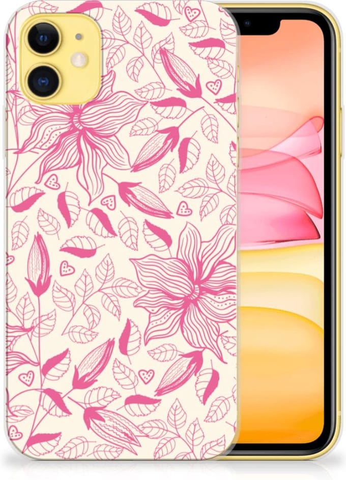 Apple iPhone 11 TPU Case Pink Flowers