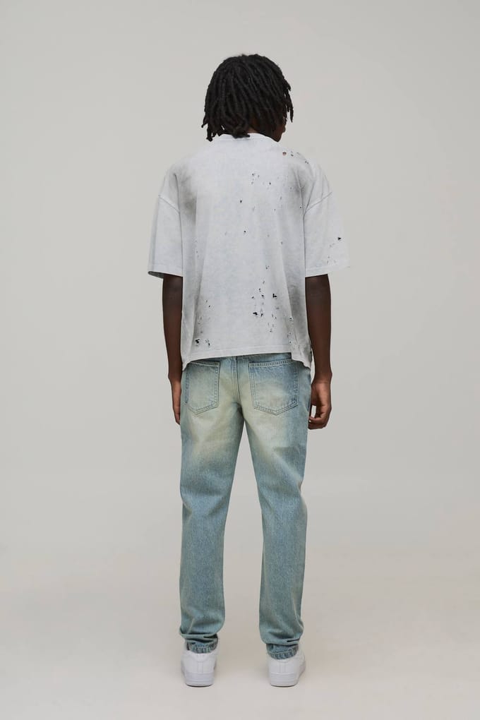 Basic Slim Fit Jeans | Antique Blue | Size 48R