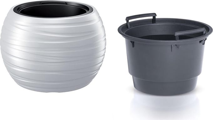 Prosperplast - Bloemenpot met inzet Prosperplast Maze -Wit
