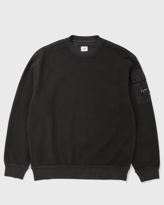 SWEATSHIRTS CREW NECK IN BRUSHED EMERIZED DIAGONAL FLEECE