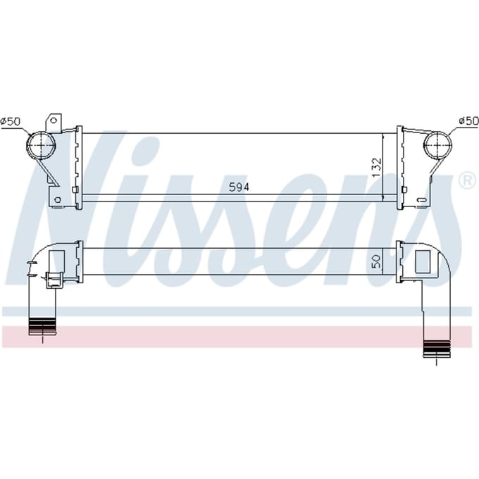 Lage-temperatuurRadiator, laadluchtRadiator NISSENS 961425