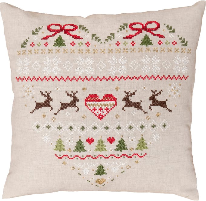 Vervaco - Borduurkussen kit - 40 x 40cm - Kerst - Kerstmis - PN-0219159