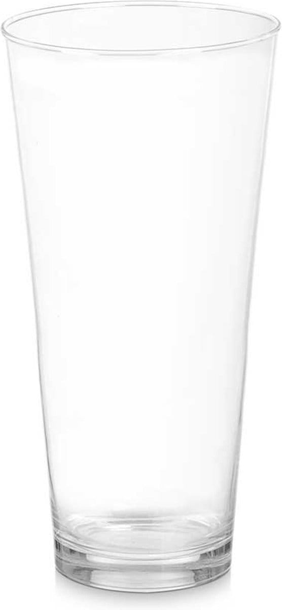 Giftdecor Bloemenvaas conisch - transparant glas - D17 x H30 cm - boeketvaas - 5 liter