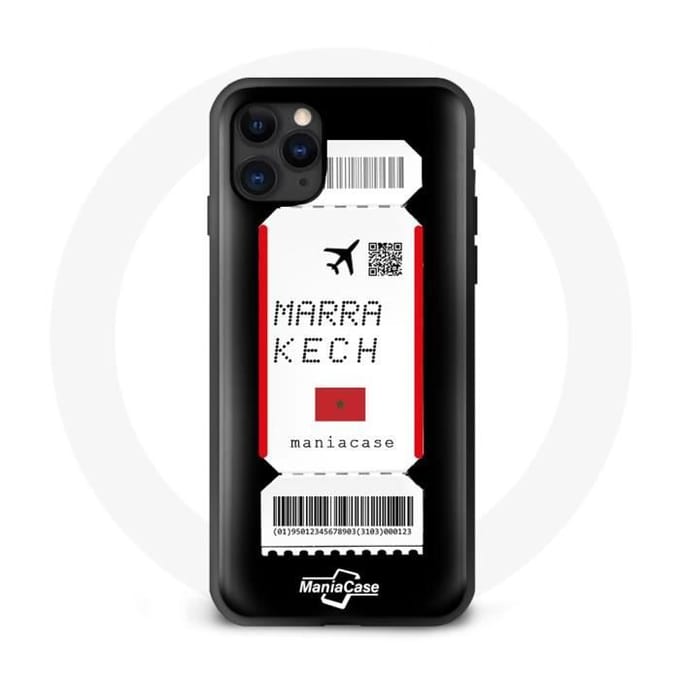 Coque iphone 12 pro billet d'avion marrakech