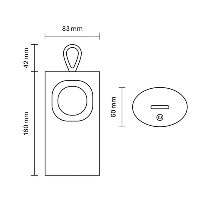 Sigor LED tafellamp Lunari, beige, 16 cm, metaal, CCT IP44
