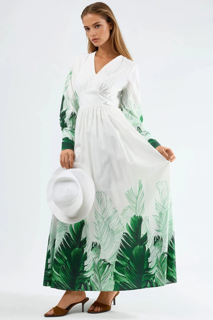 Tropisch Bloemenprint Maxi Jurk