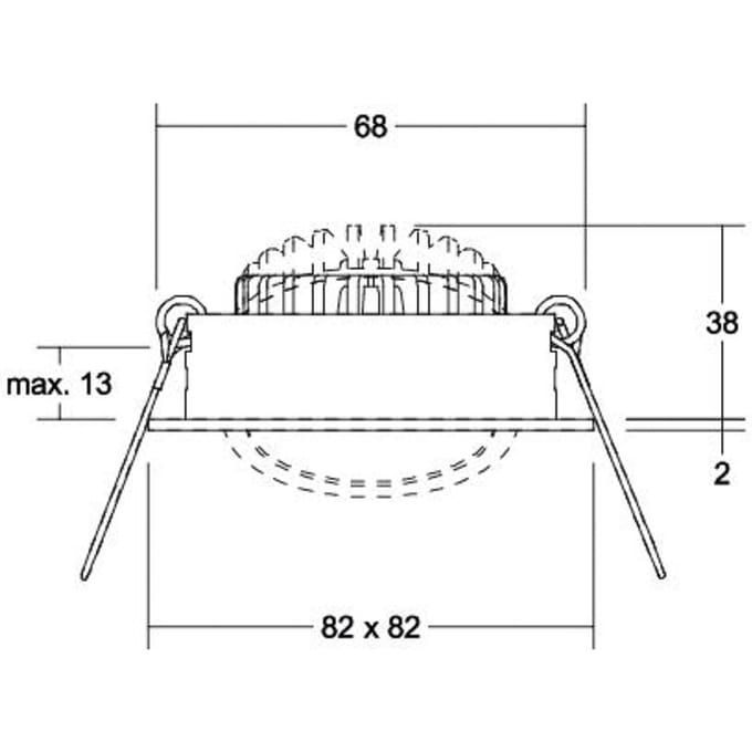 BRUMBERG BB05 LED spot aan/uit aansluitdoos structuur wit