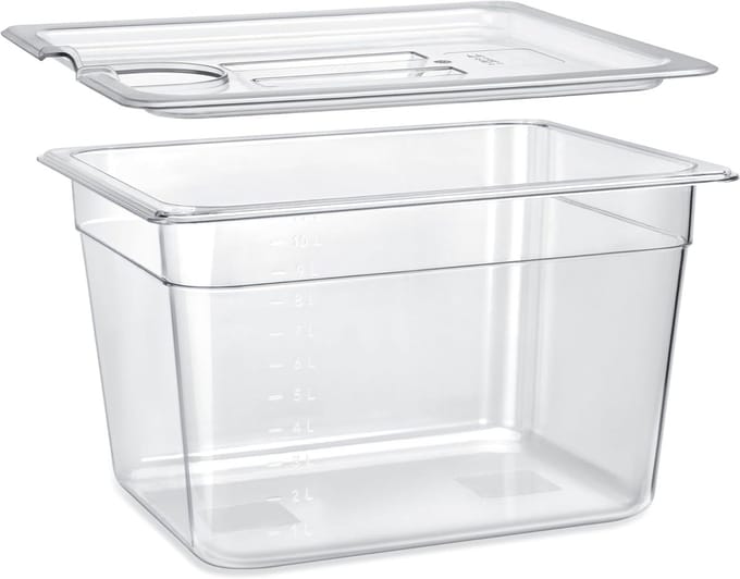 Sous Vide Container - Vacuüm Kookbak - Precisie Koken - BPA-Vrij Deksel - 32 x 20.3 cm