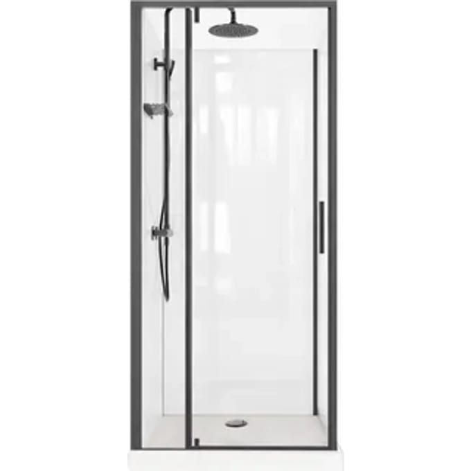 Zephyr Douchecabine 90x90x200-237,5cm Lage Bak Steeneffect