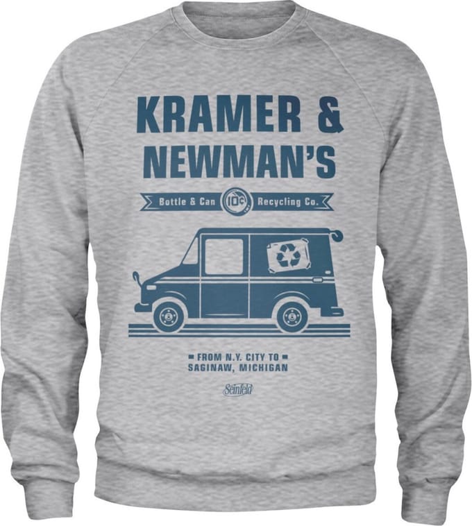 Seinfeld Sweater/trui -M- Kramer & Newman's Recycling Co Grijs