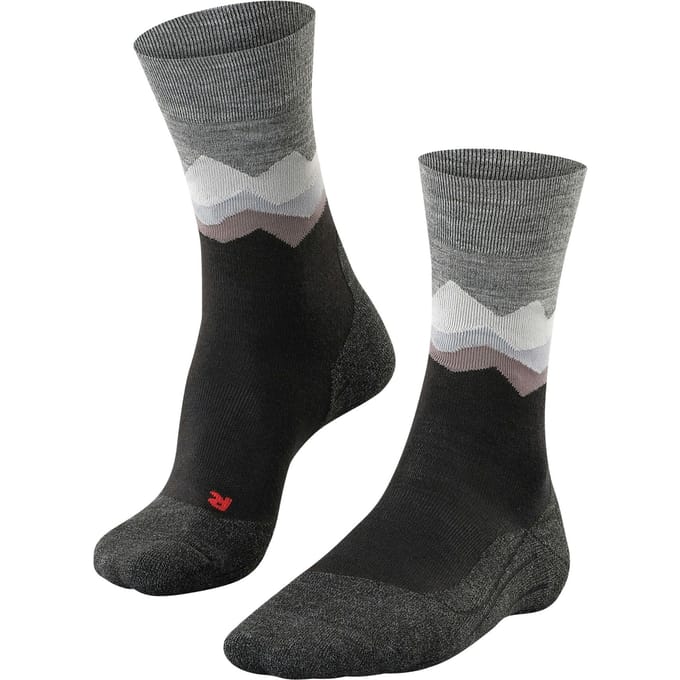 FALKE TK2 anti-blaar dik wol functioneel materiaal wandelsokken heren zwart - maat 42-43