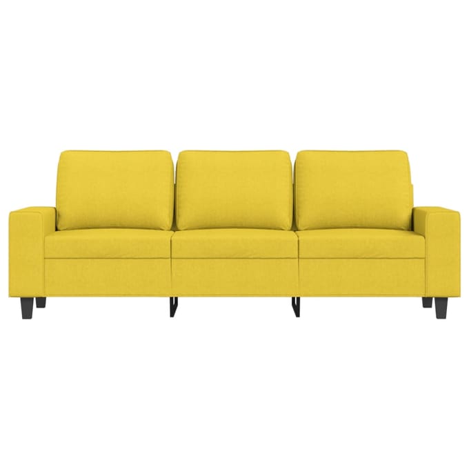 vidaXL - Driezitsbank - 180 - cm - stof - lichtgeel