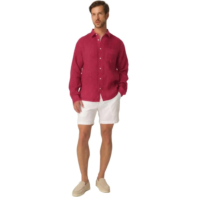 Shirt met lange mouwen Haris Cotton Front Pocket