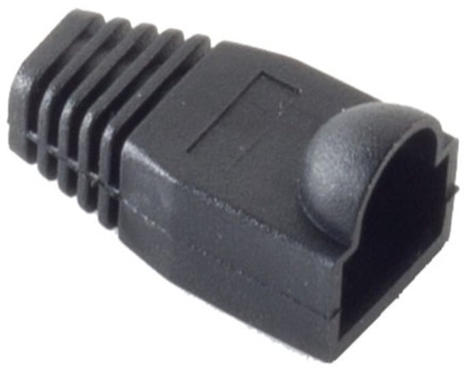 RJ45 netwerkplug huls | kabel tot 6,3mm | 1 stuk | zwart