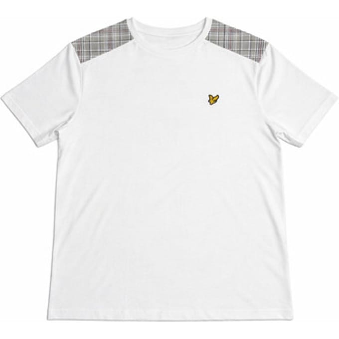 T-shirt Korte Mouw Lyle &amp; Scott Check Panelled T-Shirt White