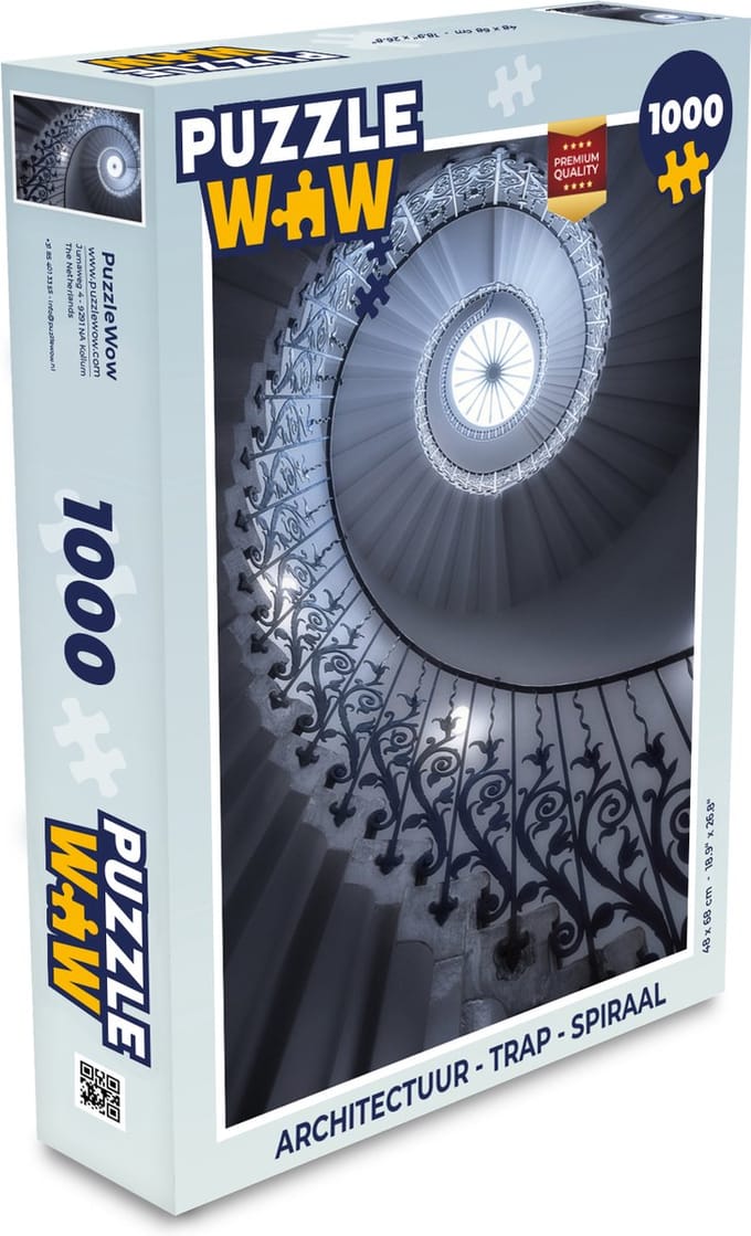 Puzzel Architectuur - Trap - Spiraal - Legpuzzel - Puzzel 1000 stukjes volwassenen