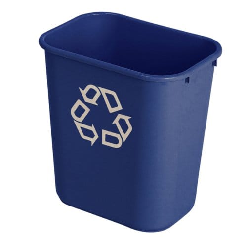 Papierbak rubbermaid recycling medium 26l blauw