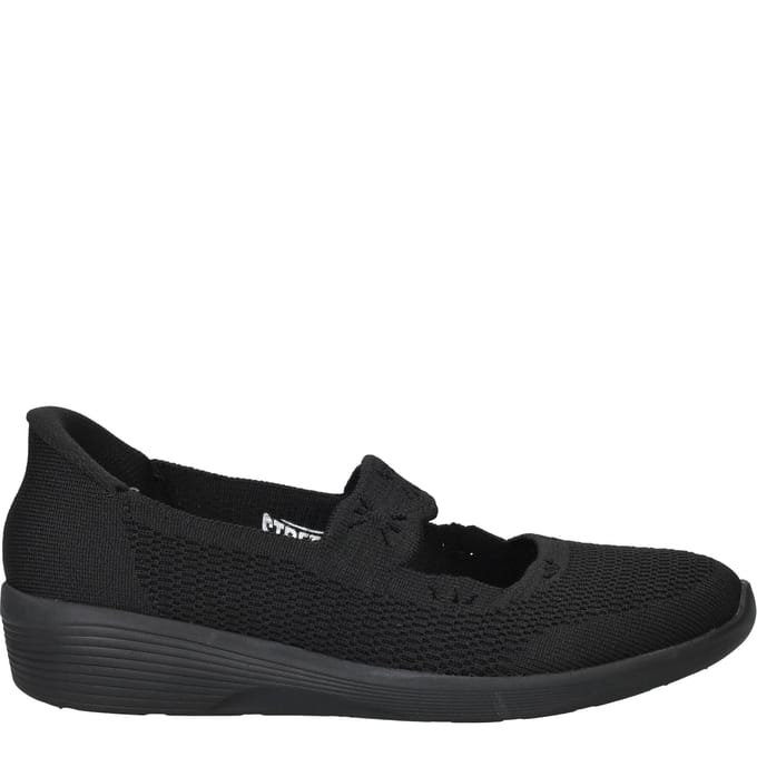 Skechers Arya Slip-Ins Ballerina's - Dames - Zwart - Maat:40