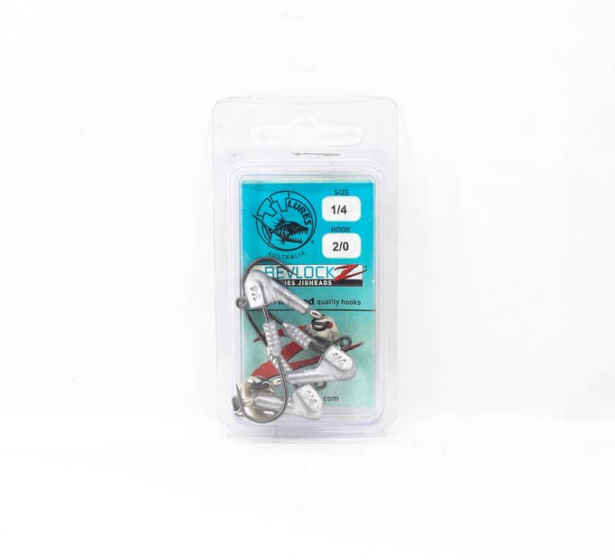 Tackle Tactics Revlockz HD NC Jigkop 1/4 oz 2/0 3 stuks per verpakking (9377) blue