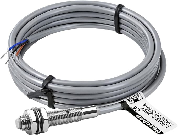 Allecto - Inductieve Nabijheid Sensor - Normaal Open - Grijs - 2mm Detectie - 10-30VDC - Voor Muurbevestiging