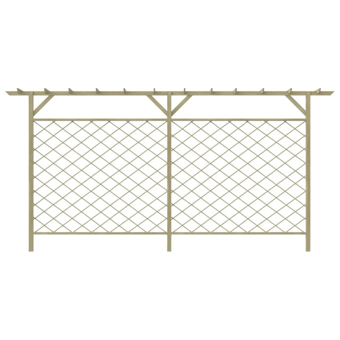 vidaXL - Tuinhek - met - latwerk - en - pergola - hout