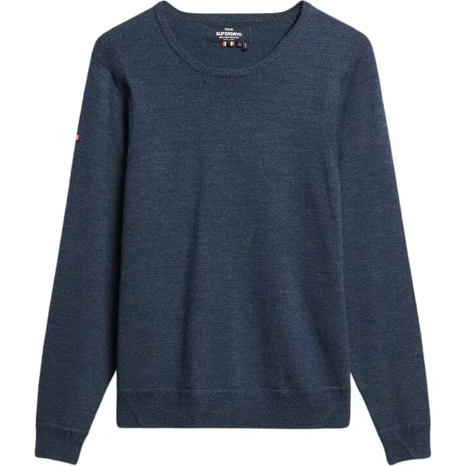 Superdry - Merino trui met ronde hals - Heren - Sweaters