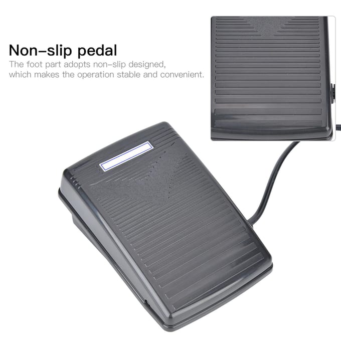 Voetpedaal Multifunctionele Naaimachine Voetbediening EU Plug gray