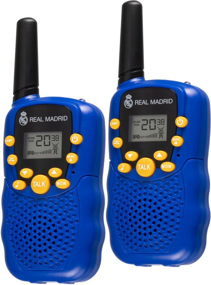 Real Madrid Walkie-talkies - Voor Kinderen - Max 6 Km bereik - Blauw