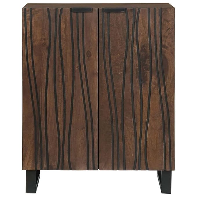 vidaXL - Dressoir - Walnotenhout - 60 - x - 33,5 - x - 75 - cm - Massief - Mango - Hout